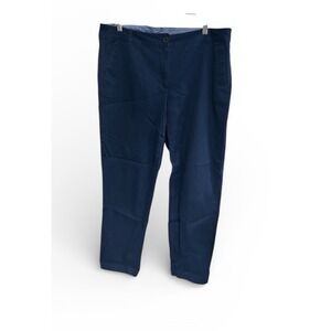 Talbots Weekend Chino Pants Womens 12 Mid Rise Gray Blue Stretch